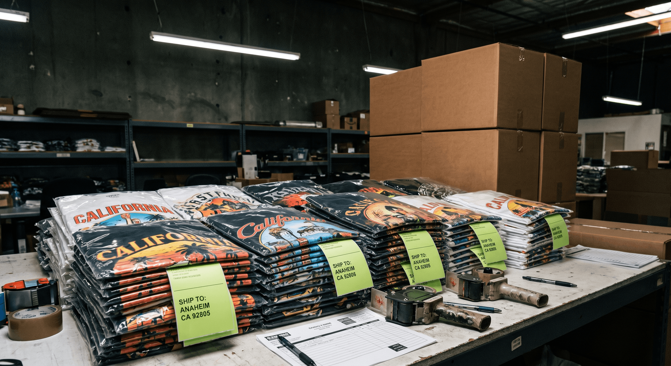 Ghost Builder Production tour merch run, Anaheim CA
